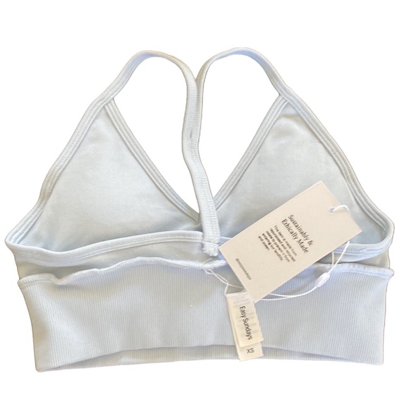 EasySundays Easy Sundays UpLift Seamless Ribbed Bra Pacific Blue XS S NWT NEW - Picture 6 of 13